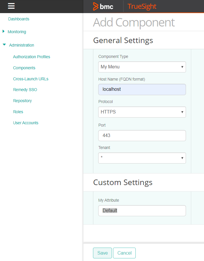 New Menu when adding a component in TSPS