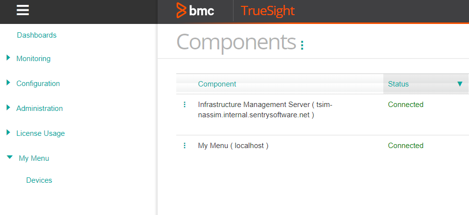 My Menu component in TSPS