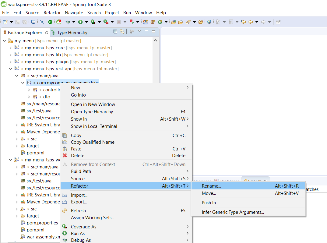 Eclipse makes it easy to refactoring process quite easy